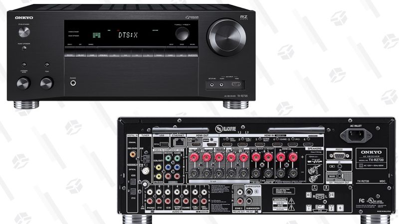 Receptor Onkyo 7.2 con Dolby Atmos | $449 | AmazonGráfico: Shep McAllister